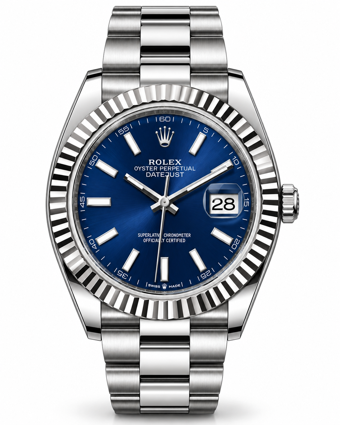 Rolex Datejust White Fluted