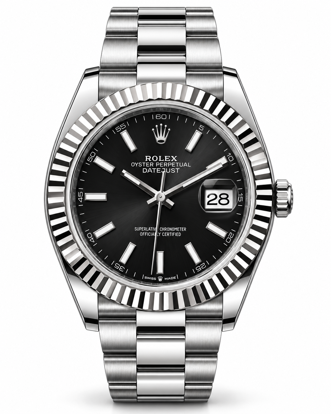 Rolex Datejust White Fluted