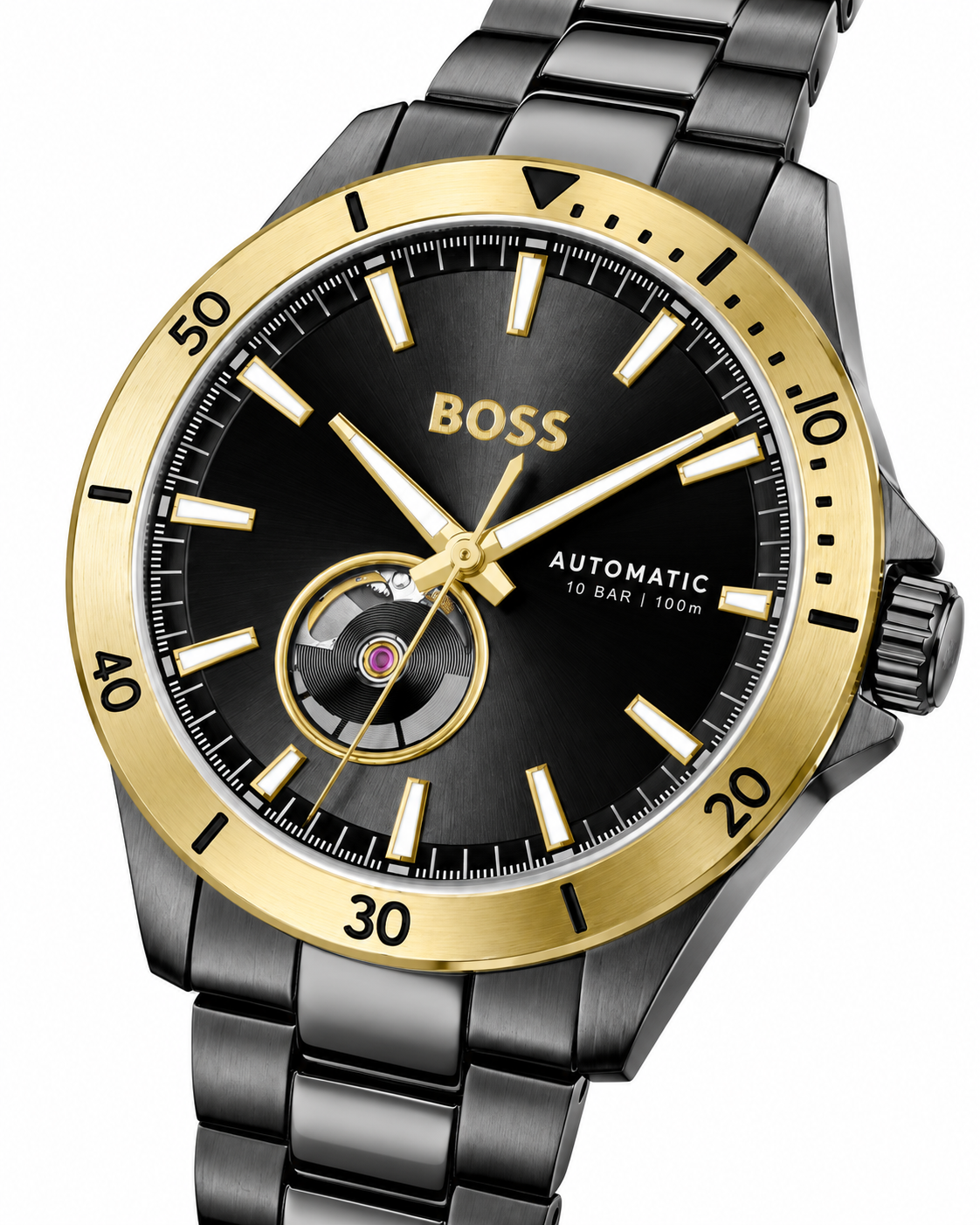 Hugo Boss Black/Gold Bezel Automatic