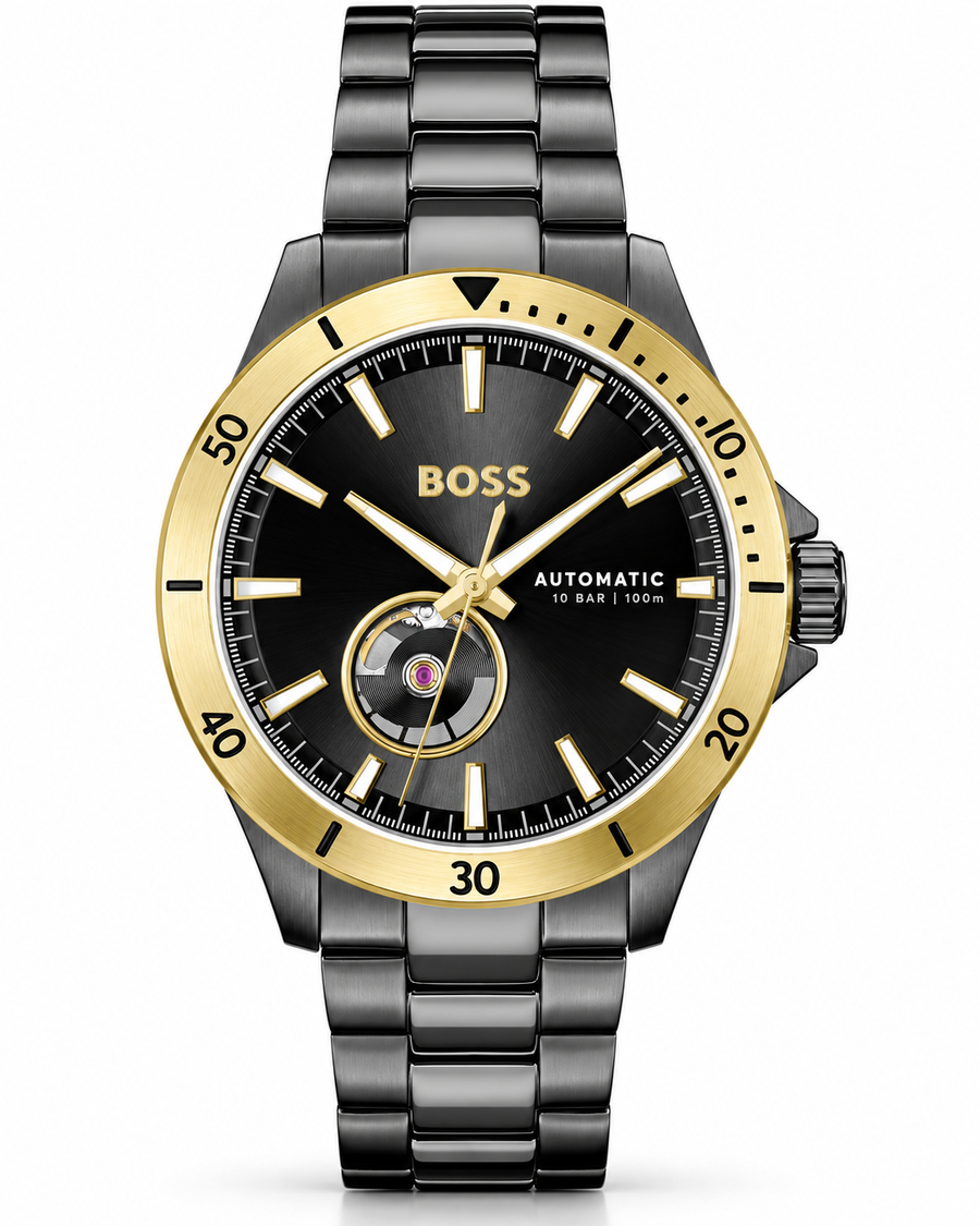 Hugo Boss Black/Gold Bezel Automatic