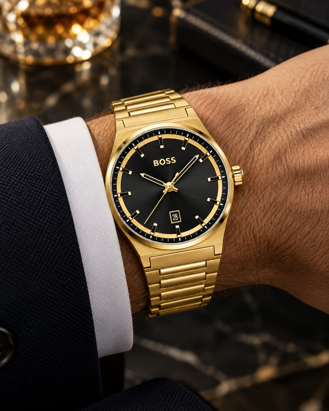 BOSS Candor Gold-Tone Stainless Steel Watch