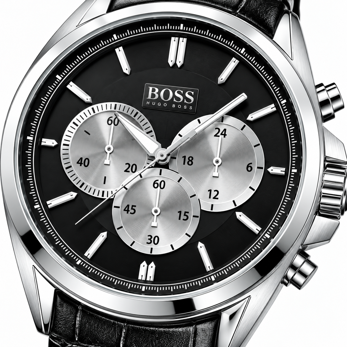 Hugo Boss Silver-tone Black Dial