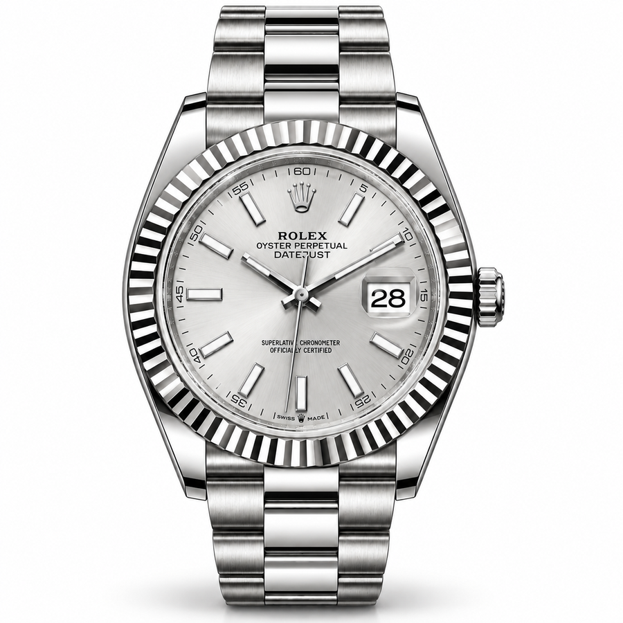 Rolex Datejust White Fluted