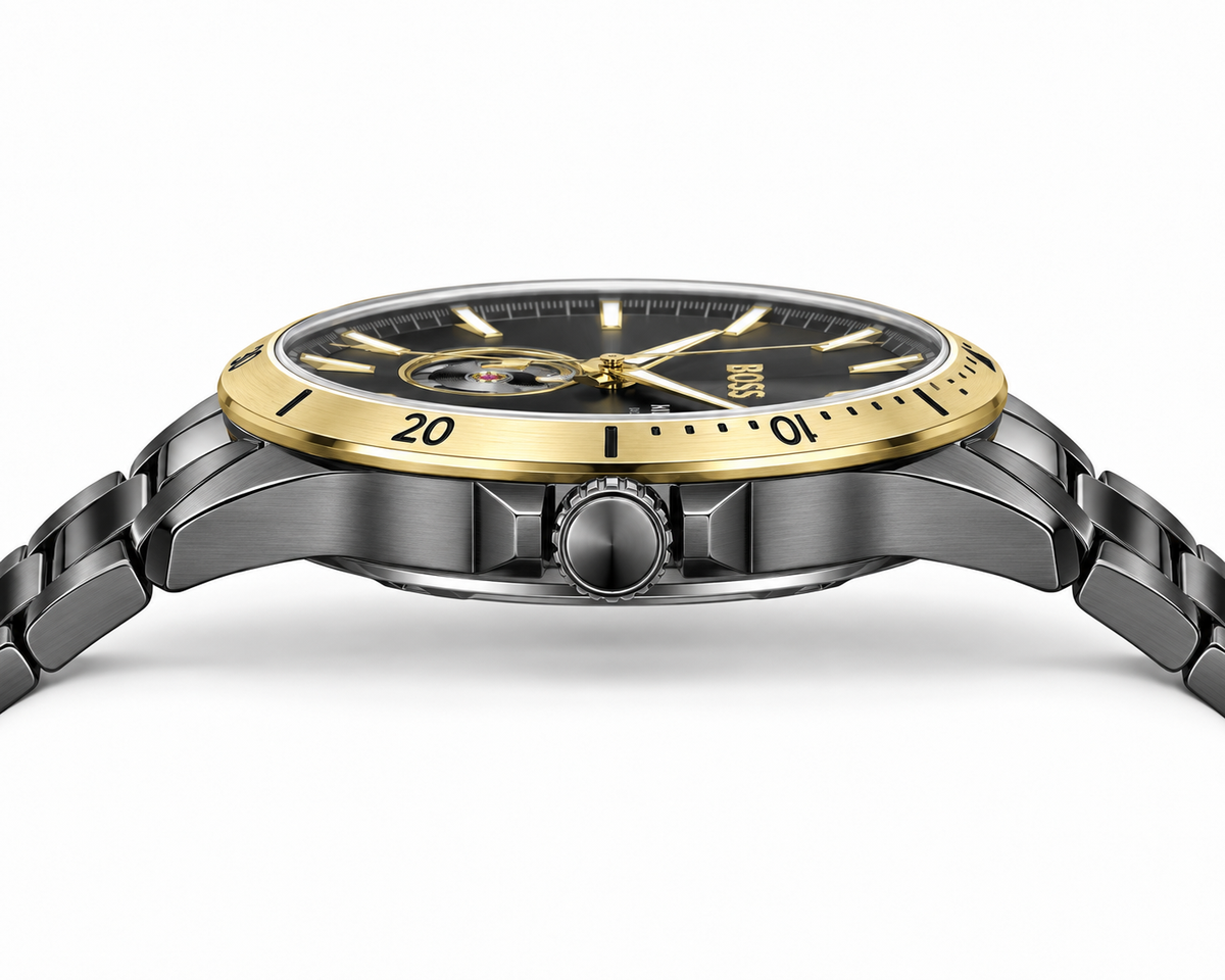 Hugo Boss Black/Gold Bezel Automatic